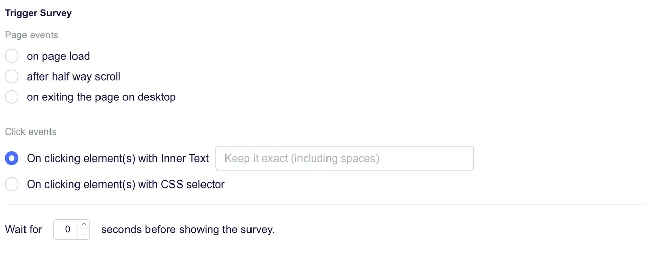 Survey Triggers